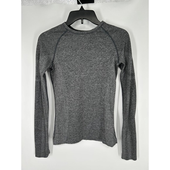 Figs Tops - FIGS Salta Seamless Underscrub Top Womens XS Dark Grey Long Sleeve T Shirt Tee